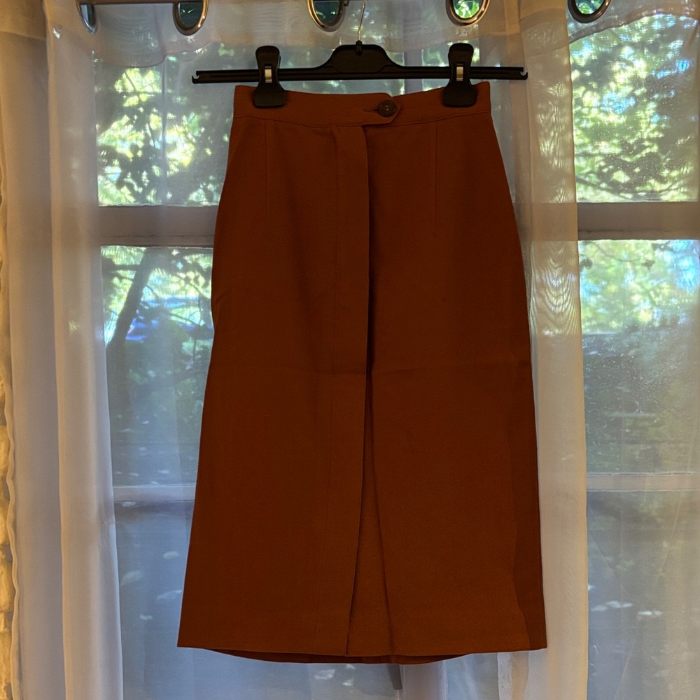 Vintage Pendleton Rich Brown/Burnt Orange Pencil Skirt